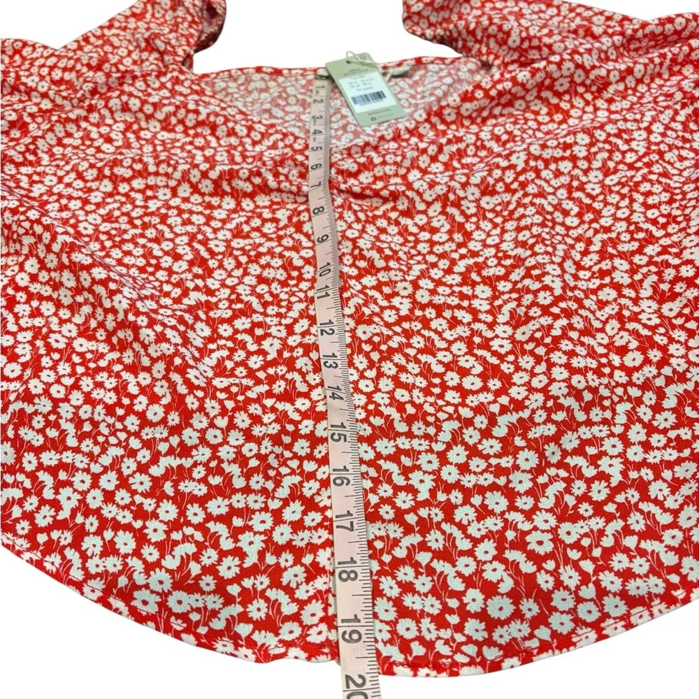 Boden Floral Crinkle Gauze Sweetheart Printed Top flowy puff sleeve romantic fun